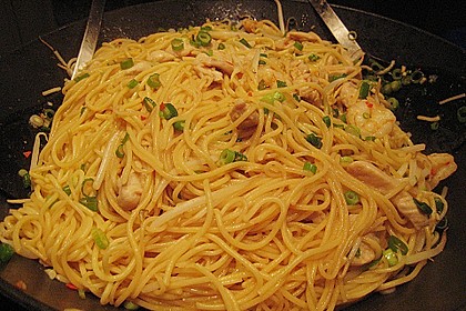 Spaghetti mit H&uuml;hnchenbrust und Shrimps 2