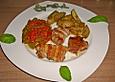 Schweinefiletmedaillons mit Kr&auml;uterpaste im Speckmantel