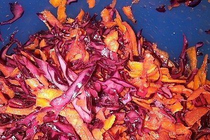 Rotkohl-Möhrensalat 6