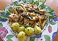Spargel mit Lachs, Tomaten und Rucola
