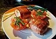 Mozzarella im Schinkenmantel gebraten