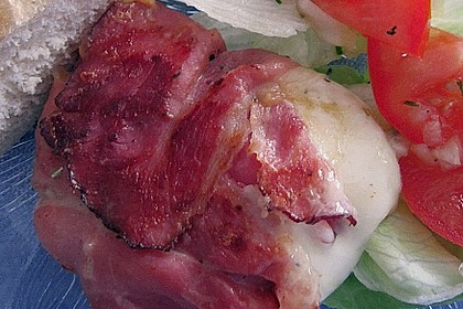 Mozzarella im Schinkenmantel gebraten 3