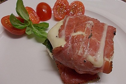 Mozzarella im Schinkenmantel gebraten 5