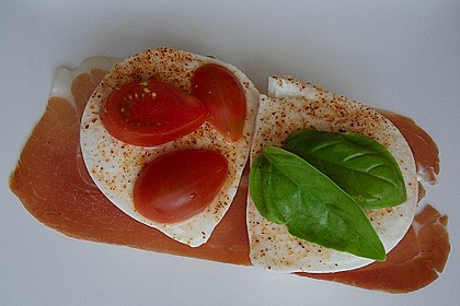 Mozzarella im Schinkenmantel gebraten 10