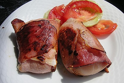Mozzarella im Schinkenmantel gebraten 14