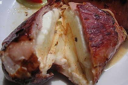 Mozzarella im Schinkenmantel gebraten 15