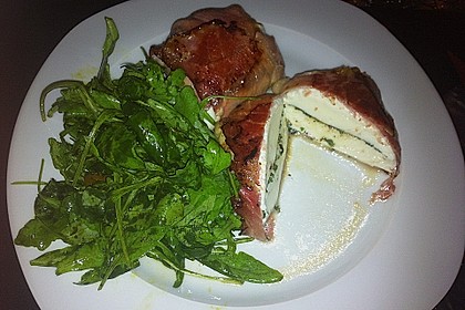 Mozzarella im Schinkenmantel gebraten 21