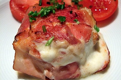 Mozzarella im Schinkenmantel gebraten 22