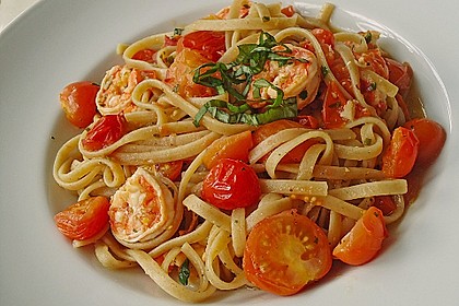 Spaghetti mit Chiligarnelen 1