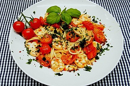 Spaghetti mit Chiligarnelen 3