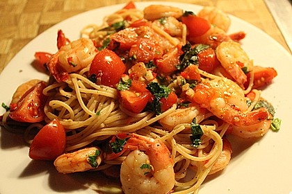 Spaghetti mit Chiligarnelen 4