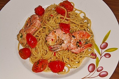 Spaghetti mit Chiligarnelen 6