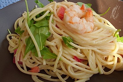 Spaghetti mit Chiligarnelen 10