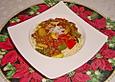 Bunte Hack-Gem&uuml;sepfanne mit Linguine