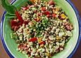 Reissalat mit Borretschcreme
