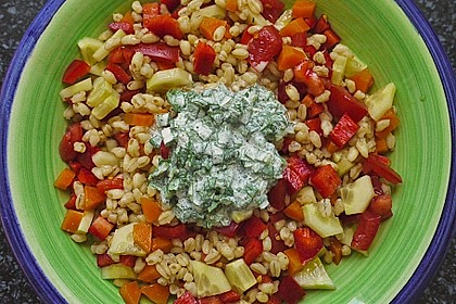Reissalat mit Borretschcreme 2