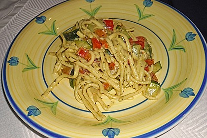 Zucchini-Paprika Nudeln 7