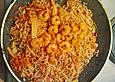 Chinesische gebratene Glasnudeln mit Krabben