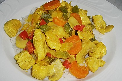 Cremiges Curry-Hühnchen mit Gemüse 21