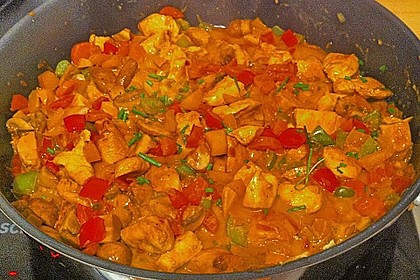 Cremiges Curry-Hühnchen mit Gemüse 17
