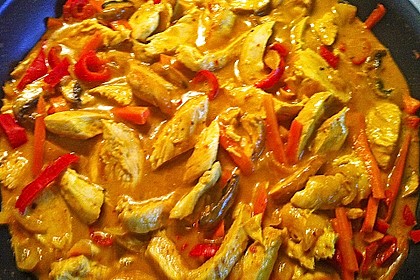 Cremiges Curry-Hühnchen mit Gemüse 7