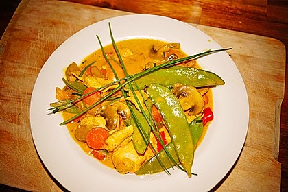 Cremiges Curry-Hühnchen mit Gemüse 4