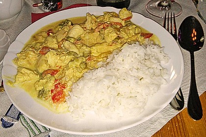 Cremiges Curry-Hühnchen mit Gemüse 9