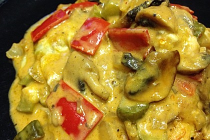 Cremiges Curry-Hühnchen mit Gemüse 8