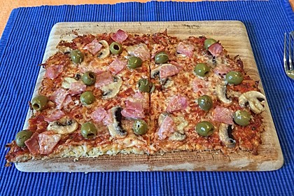 Low Carb Pizzaboden aus Blumenkohl 78