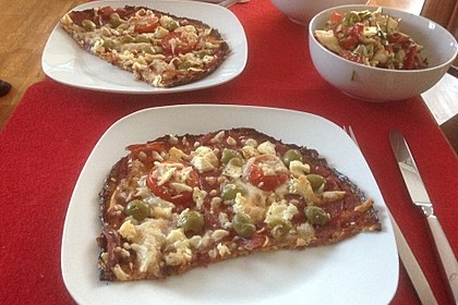 Low Carb Pizzaboden aus Blumenkohl 75