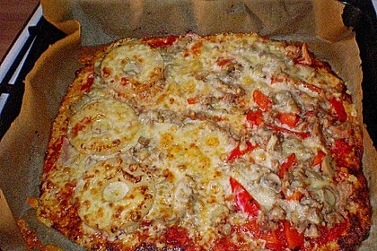 Low Carb Pizzaboden aus Blumenkohl 86