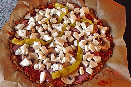 Low Carb Pizzaboden aus Blumenkohl 103