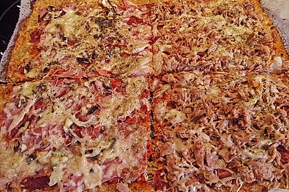 Low Carb Pizzaboden aus Blumenkohl 61