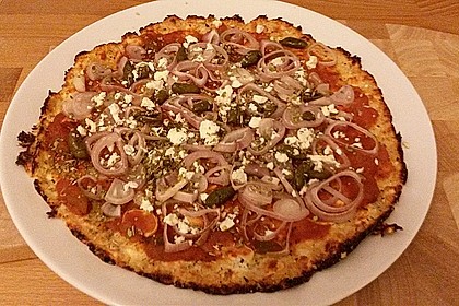 Low Carb Pizzaboden aus Blumenkohl 88