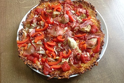 Low Carb Pizzaboden aus Blumenkohl 19