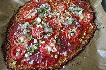 Low Carb Pizzaboden aus Blumenkohl 67