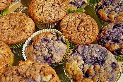 Heidelbeer- und Schokoladenmuffins mit Joghurt 6