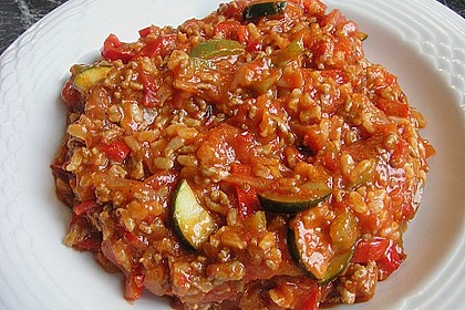 Reis-Hackfleischpfanne mit Paprika 4