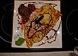 Cr&ecirc;pes mit Vanilleeis und Rotweinpflaumen