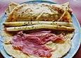Pfannkuchen mit Spargel