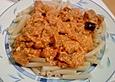 Pasta mit rosa Auberginenso&szlig;e