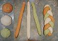 Grillbrot in italienischen Farben