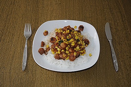 Wurst-Gem&uuml;se-Nudel-K&auml;se-Pfanne 4