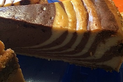 Zebra-Käsekuchen ohne Boden 8