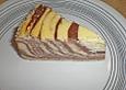 Zebra-K&auml;sekuchen ohne Boden