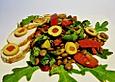 Linsen-Rucola Salat mit Tomaten und H&uuml;hnerbrustfilet
