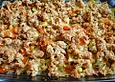 Gem&uuml;seauflauf mit Mandelstreusel