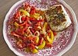 Tomaten-Paprikagem&uuml;se mit Halloumi