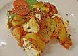 Kartoffelauflauf mit scharfer Tomatensauce