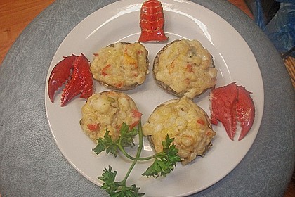 Spannerkrebs mit Champignon
